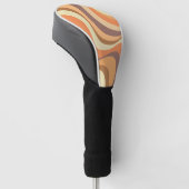 Couvre-club De Golf Conception d'ondes rétrogrades modernes multicolor (Incliné)