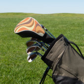 Couvre-club De Golf Conception d'ondes rétrogrades modernes multicolor (In Situ)