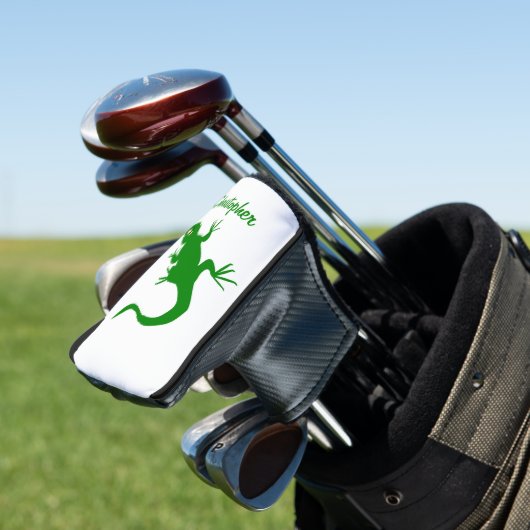 Couvre-club De Golf Conception Lézard Vert (In Situ)