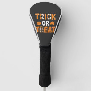 Couvre-club De Golf Conception vectorielle de citrouille Halloween Tri