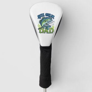 Couvre-club De Golf Conception vectorielle vintage de pêche à la basse