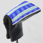 Couvre-club De Golf Coolest Blue Nautical Abstract  (Devant 3/4)