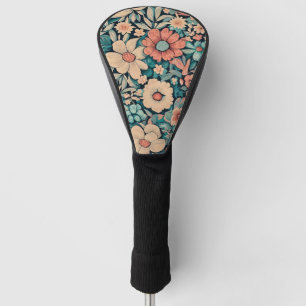Couvre-club De Golf Coque Coussin de fleurs de Bohême