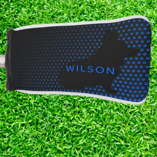 Couvre-club De Golf Corgi  blue dots