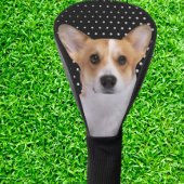 Couvre-club De Golf Corgi points blancs
