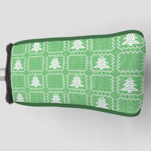 Couvre-club De Golf Cosy sapin de Noël affreux pull à damiers motif