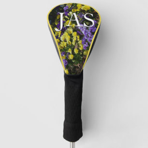 Couvre-club De Golf Coteau de panneaux violets et jaunes