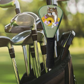 Couvre-club De Golf Cougar Mountain Lion Puma Fleurs