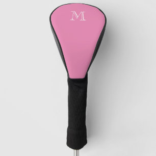 Couvre-club De Golf Couleur initiale de coutume de monogramme de