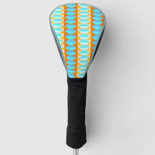 Couvre-club De Golf Couleur Turquoise Bleu Orange Jaune Motif