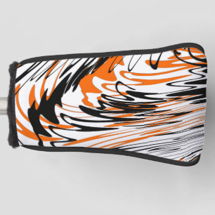 Couvre-club De Golf Couleurs du Bengale Orange et lignes noires