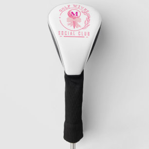 Couvre-club De Golf Couronne élégante Monogramme Golf Wives Social Clu