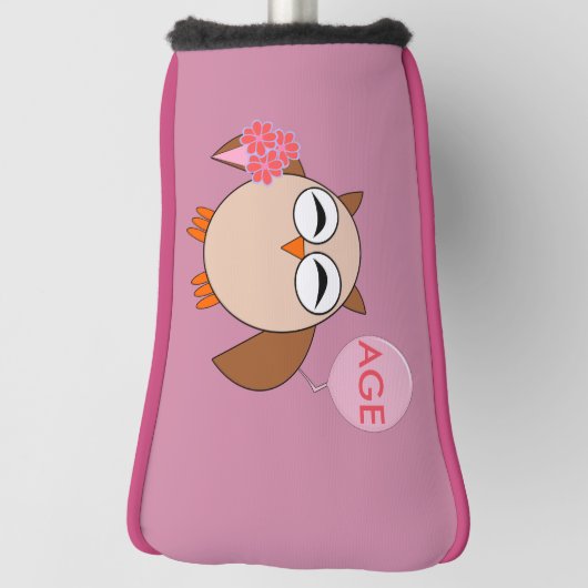 Couvre-club De Golf Coutume Age Anniversaire Chouette Golf Putter Cove (Tourné à 90°)