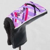 Couvre-club De Golf Couvercle à mât écossais classique violet (Devant 3/4)