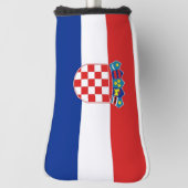 Couvre-club De Golf Couvercle de golf avec drapeau de Croatie (Tourné à 90°)