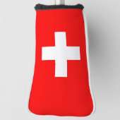 Couvre-club De Golf Couvercle de golf avec Drapeau de Suisse (Tourné à 90°)