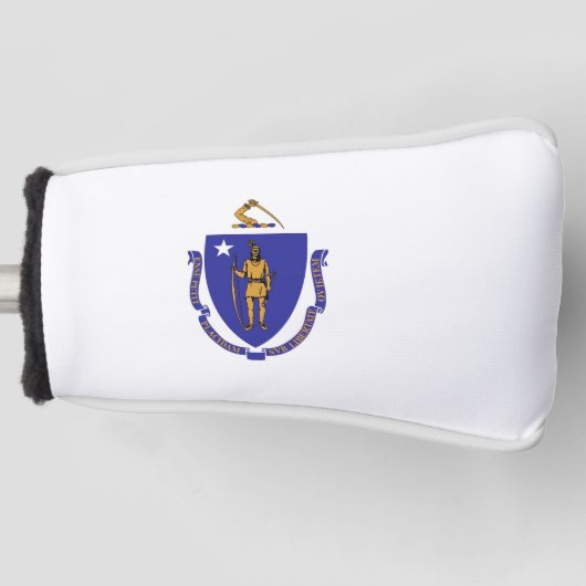 Couvre-club De Golf Couvercle de golf avec drapeau du Massachusetts, É (Devant)