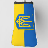 Couvre-club De Golf Couvercle de golf avec drapeau d'Ukraine (Tourné à 90°)