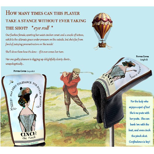 Couvre-club De Golf Couvercle de la fille à tolérance zéro