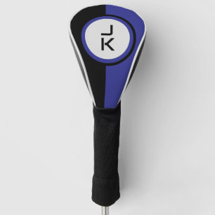 Couvre-club De Golf Couvercle de tête de golf bleu noir personnalisé