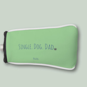 Couvre-club De Golf Couvercle de tête de golf Green Single Dog Dad