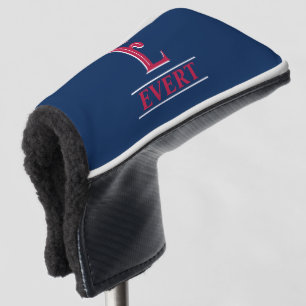 Couvre-club De Golf Couvercle de tête de navette monogramme rouge et b