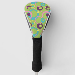 Couvre-club De Golf Couverture de conducteur de cercles verts funky