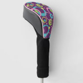 Couvre-club De Golf Couverture de conducteur de cercles violets funky (Incliné)