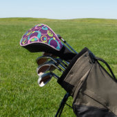 Couvre-club De Golf Couverture de conducteur de cercles violets funky (In Situ)