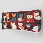 Couvre-club De Golf couverture de golf patchwork cats (Devant)
