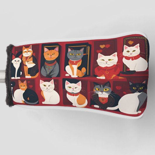 Couvre-club De Golf couverture de golf patchwork cats (Devant)