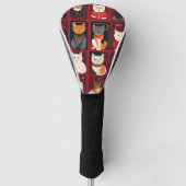 Couvre-club De Golf couverture de golf patchwork cats (Devant)