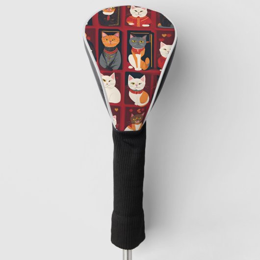 Couvre-club De Golf couverture de golf patchwork cats (Devant)