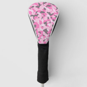 Couvre-club De Golf Couverture de la tête de golf camouflée rose et