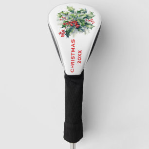 Couvre-club De Golf Couverture de la tête de golf Christmas Holly