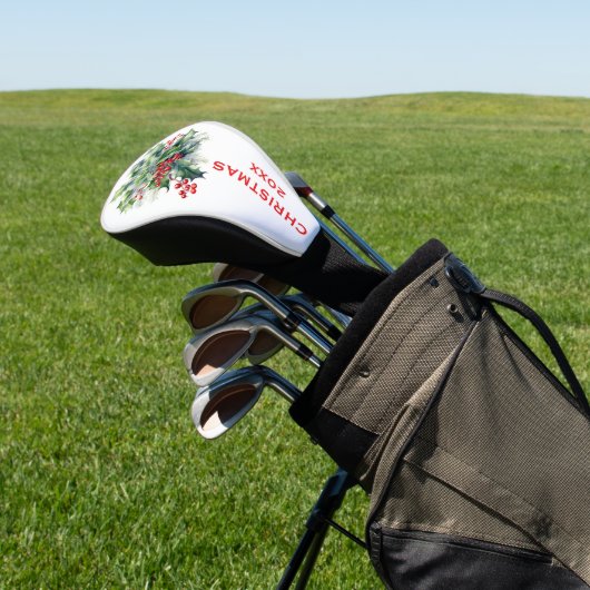 Couvre-club De Golf Couverture de la tête de golf Christmas Holly (In Situ)