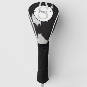 Couvre-club De Golf Couverture de la tête de golf du Monogramme noir b