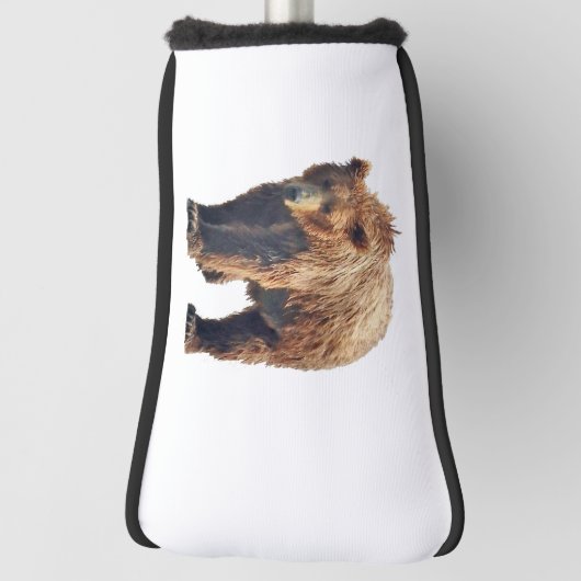 Couvre-club De Golf Couverture de putter avec l'ours gris (Tourné à 90°)