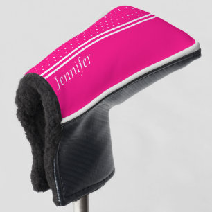 Couvre-club De Golf Couverture de tête de golf rose personnalisée
