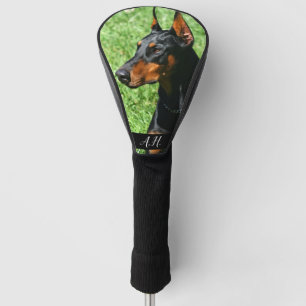 Couvre-club De Golf Couverture monogrammée de la tête de golf du chi
