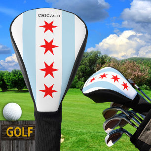 Couvre-club De Golf Couvre-clubs de golf Drapeau de Chicago / Illinois