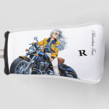 Couvre-pute de golf en forme de motard de Adventur