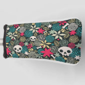 Couvre-club De Golf Crâne en fleurs (Devant)