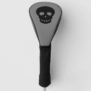 Couvre-club De Golf Crâne noir cool gris foncé