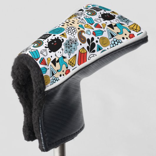 Couvre-club De Golf Crazy head (Devant 3/4)