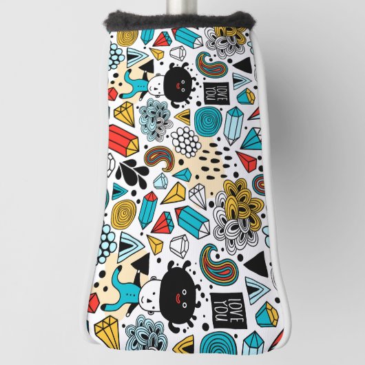 Couvre-club De Golf Crazy head (Tourné à 90°)