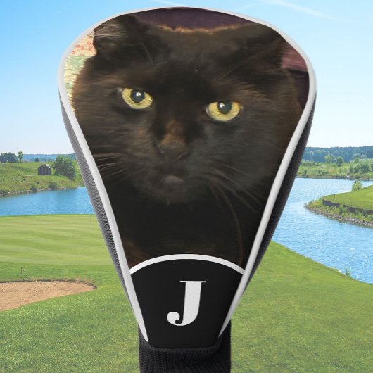 Couvre-club De Golf Create Your Own Cat photo template custom black