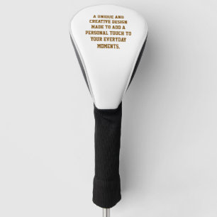 Couvre-club De Golf Créez votre propre housse de tête de golf imprimée