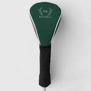 Couvre-club De Golf Créez votre propre monogramme personnalisé vert fo