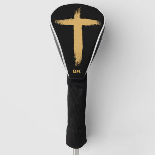 Couvre-club De Golf Croix dorée religieuse